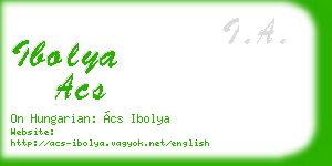 ibolya acs business card